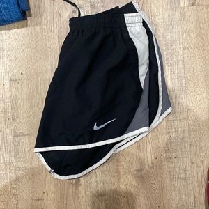 Nike running shorts black, white and grey, size small